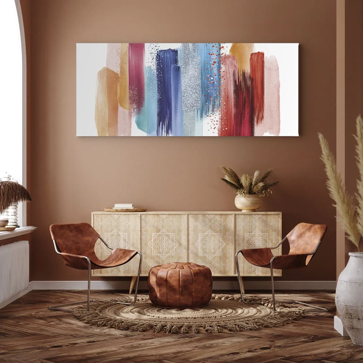 Cuadro sobre lienzo - Impresión de Imagen - Arriba y abajo - 100x40 cm