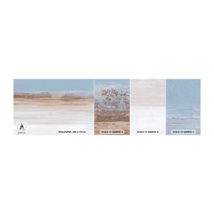 Muestra de fotomural autoadhesivo Deluxe Sticker - Paisaje ambiguo - Pedazo, Brillante, Minimalismo - 100x30 cm