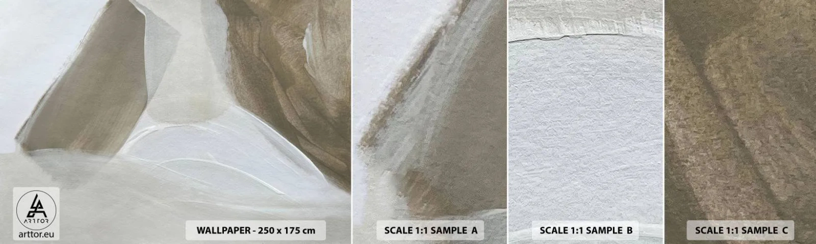 Muestra De Fotomural Standard Eco - Ola de blanco - Brillante, Pedazo, minimalista - 100x30 cm