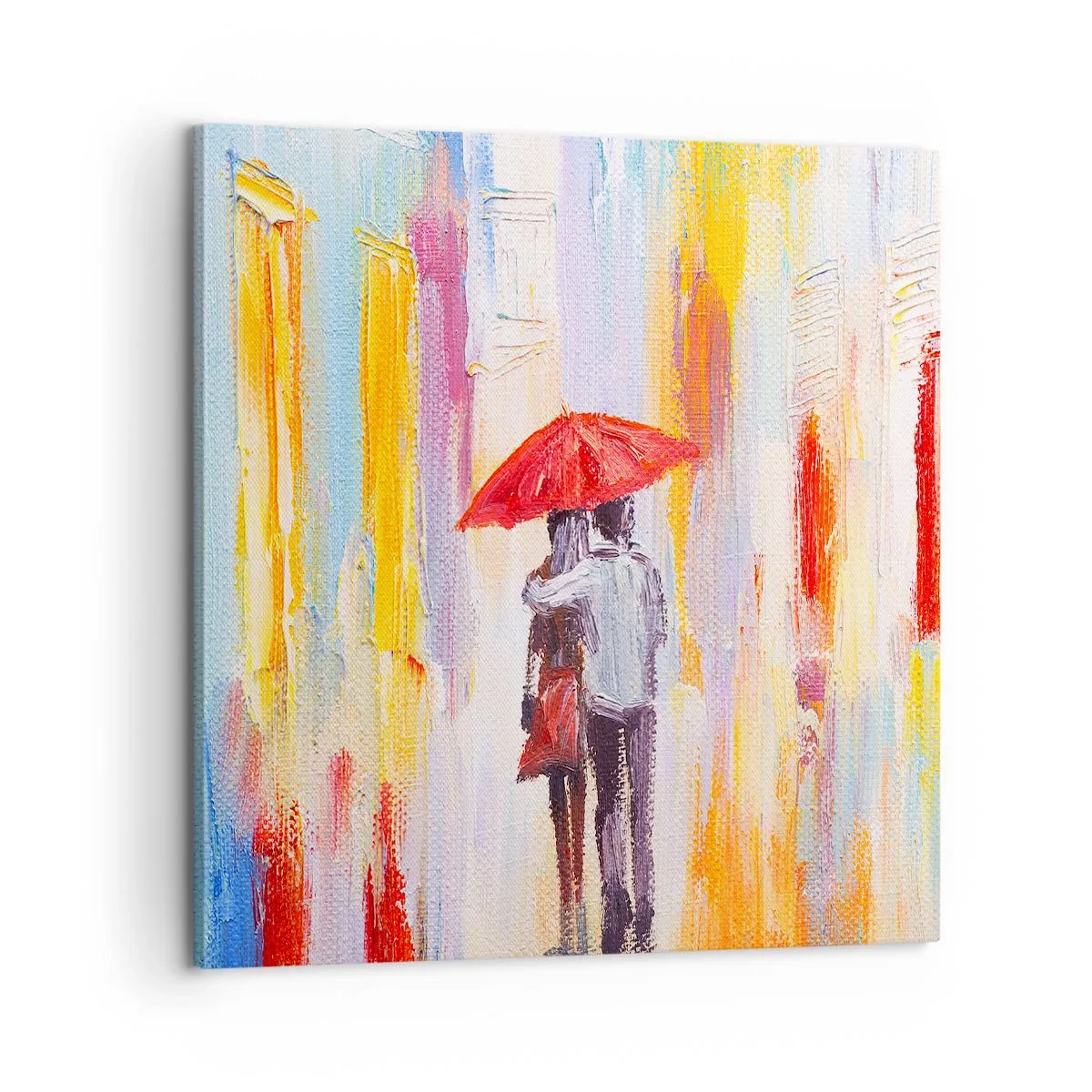 Cuadro sobre lienzo - Impresión de Imagen - Que siga lloviendo - 60x60 cm