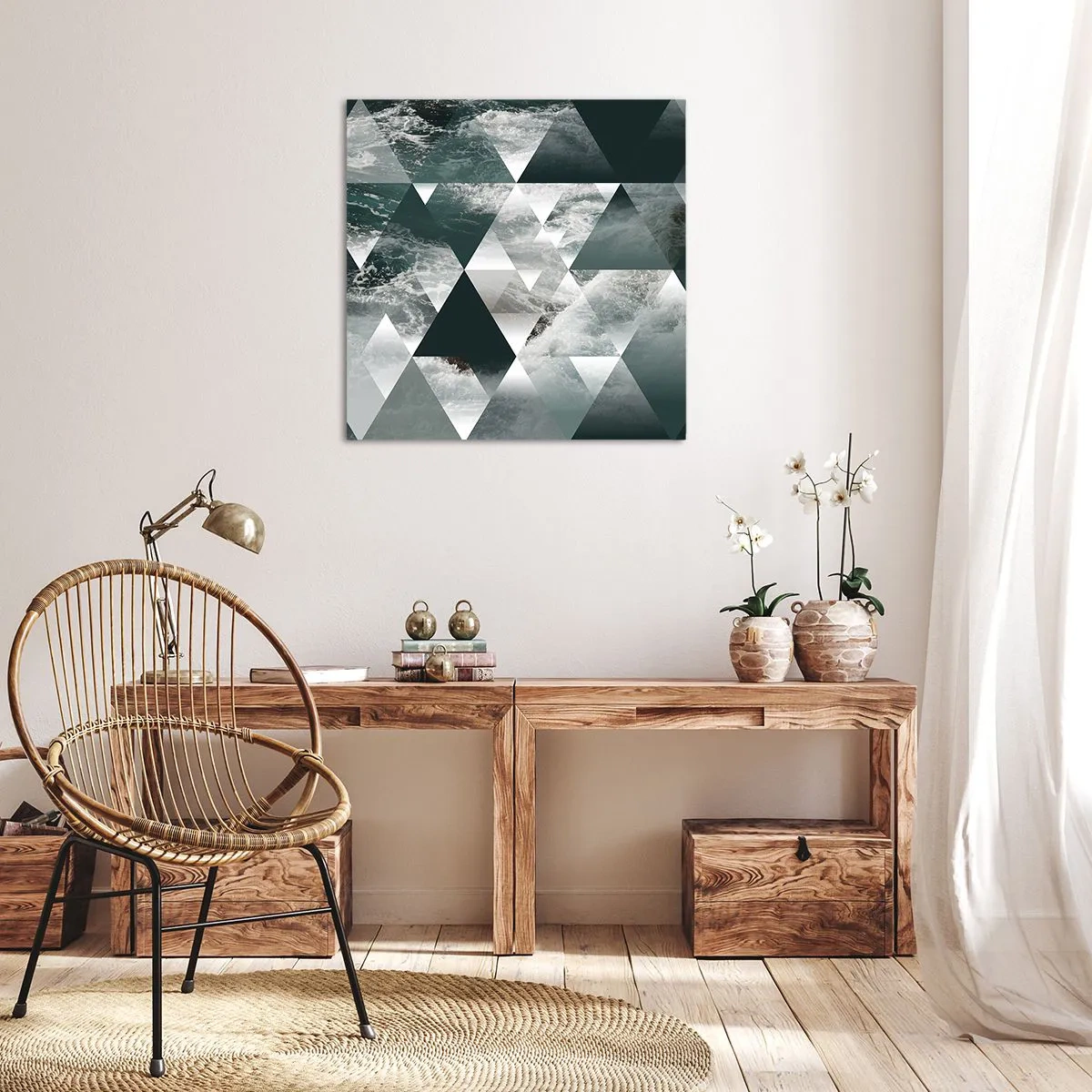 Cuadro sobre lienzo - Impresión de Imagen - Una perspectiva de cristal - 40x40 cm