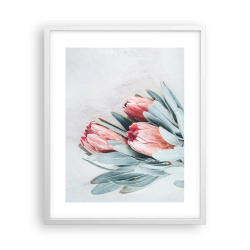 Póster en marco blanco - Avergonzada de su propia belleza - 40x50 cm