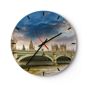 Reloj de pared - Reloj de vidrio - El tiempo se detuvo en el Imperio - 40x40 cm