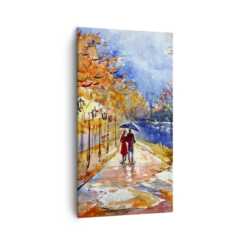 Cuadro sobre lienzo - Impresión de Imagen - Juntos hasta el límite del tiempo - 45x80 cm