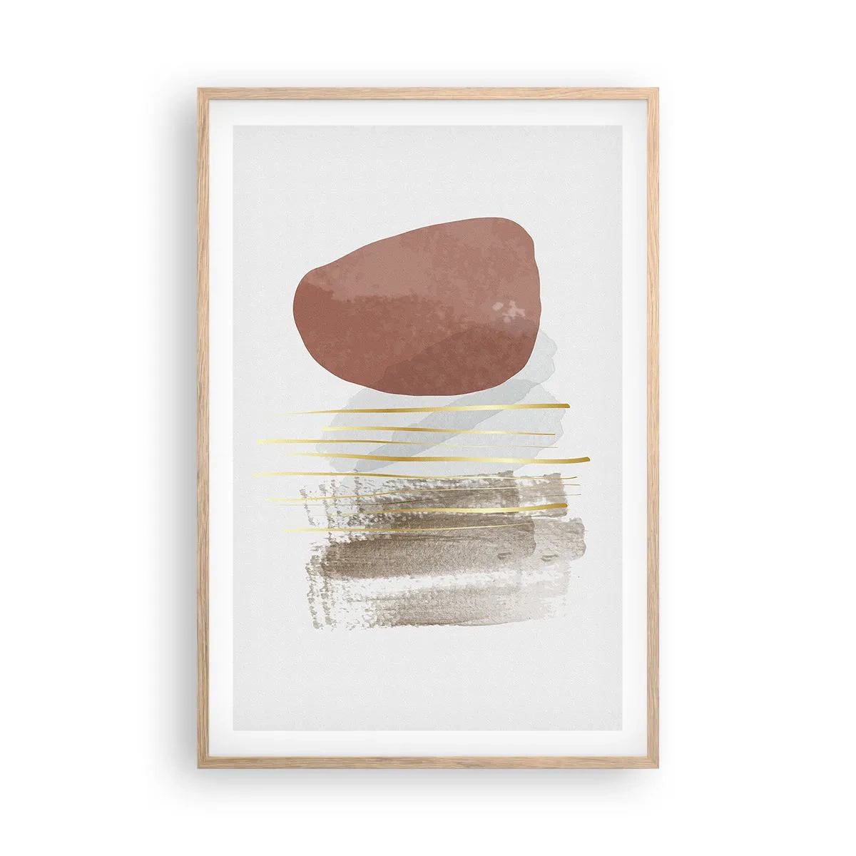 Póster en marco roble claro - Una columnata abstracta - 61x91 cm