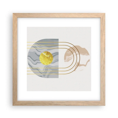Póster en marco roble claro - Brillo y resplandor - 30x30 cm