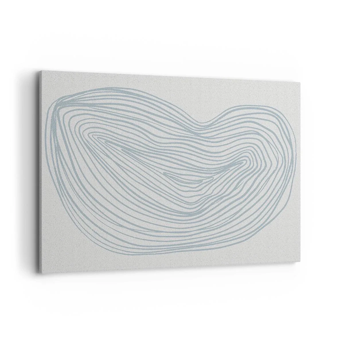 Cuadro sobre lienzo - Impresión de Imagen - Motivo de onda abstracto en azul delicado - 100x70cm - Sonrisa de una gota - Decoración de pared moderna para salón y dormitorio ARTTOR