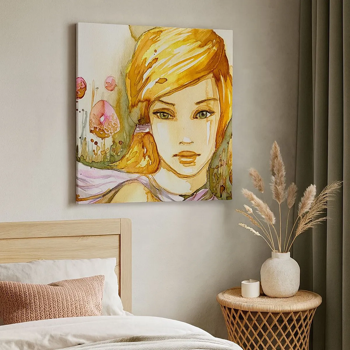 Cuadro sobre lienzo - Impresión de Imagen - Una mirada que calma el alma - 30x30 cm