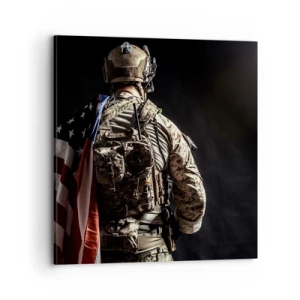 Cuadro sobre lienzo - Impresión de Imagen - Por eso lucho - 70x70 cm