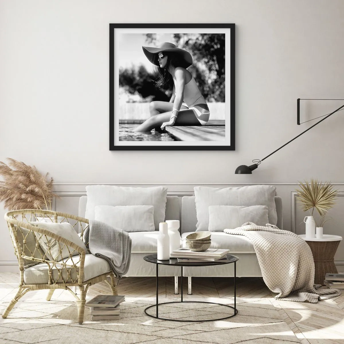 Póster en marco negro - Un sueño de verano - 30x30 cm