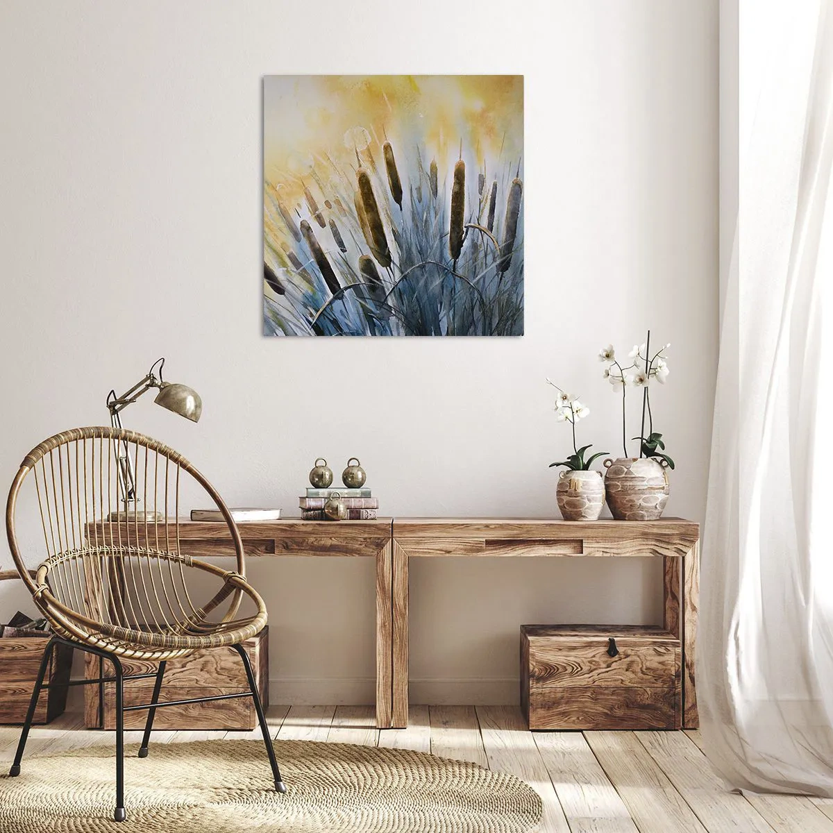 Cuadro sobre lienzo - Impresión de Imagen - El frío del agua, el calor del sol - 30x30 cm