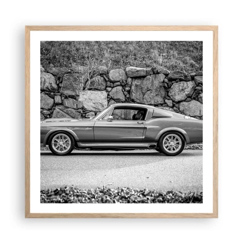 Póster en marco roble claro - Una leyenda de los años 60 - 60x60 cm
