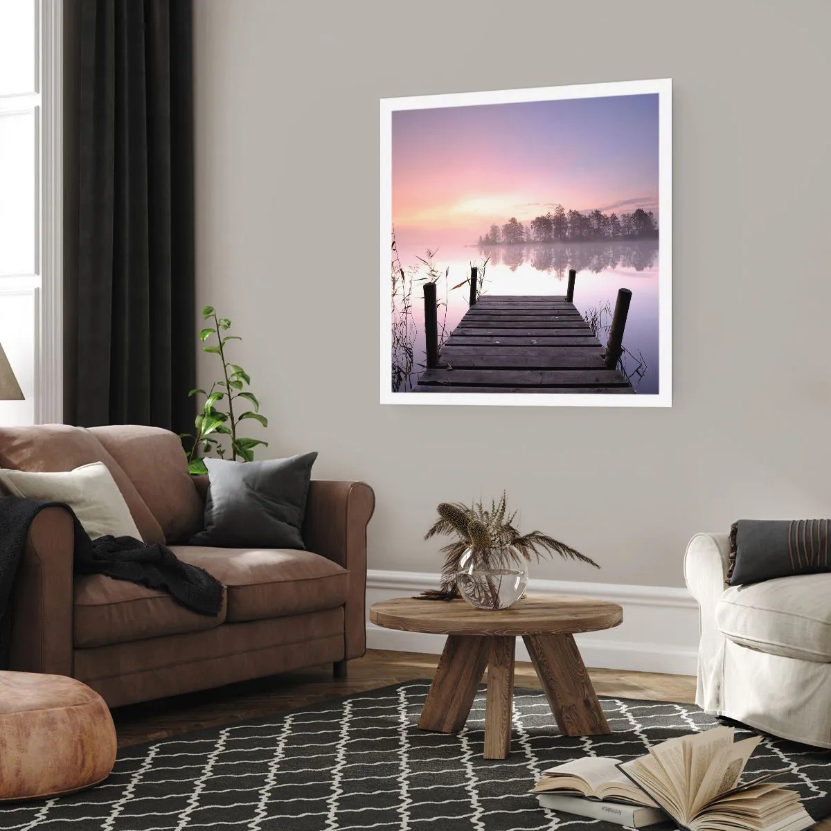 Póster - De la niebla lila... - 40x40 cm