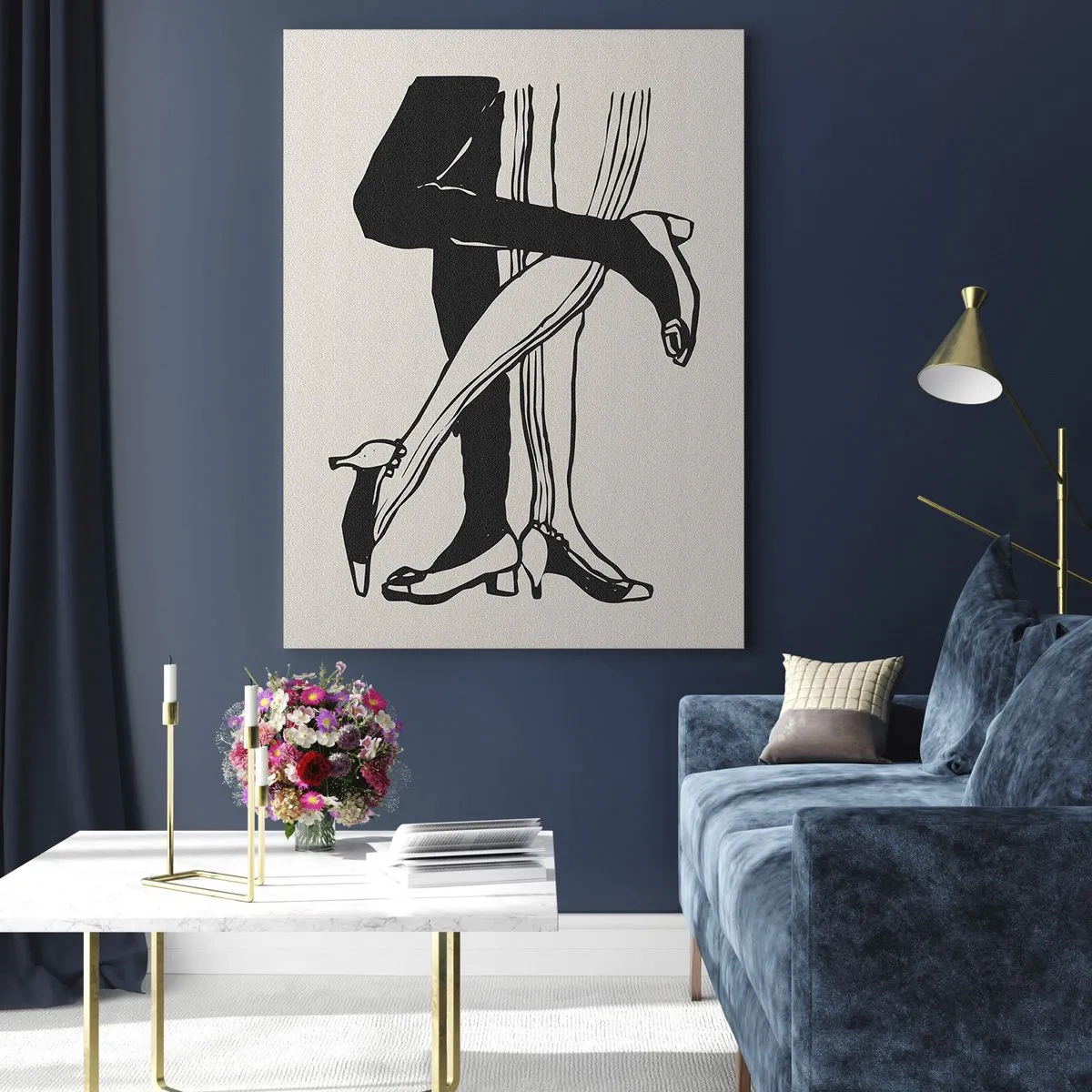 Cuadro sobre vidrio - Impresiones sobre Vidrio - Atributo femenino - 70x100 cm