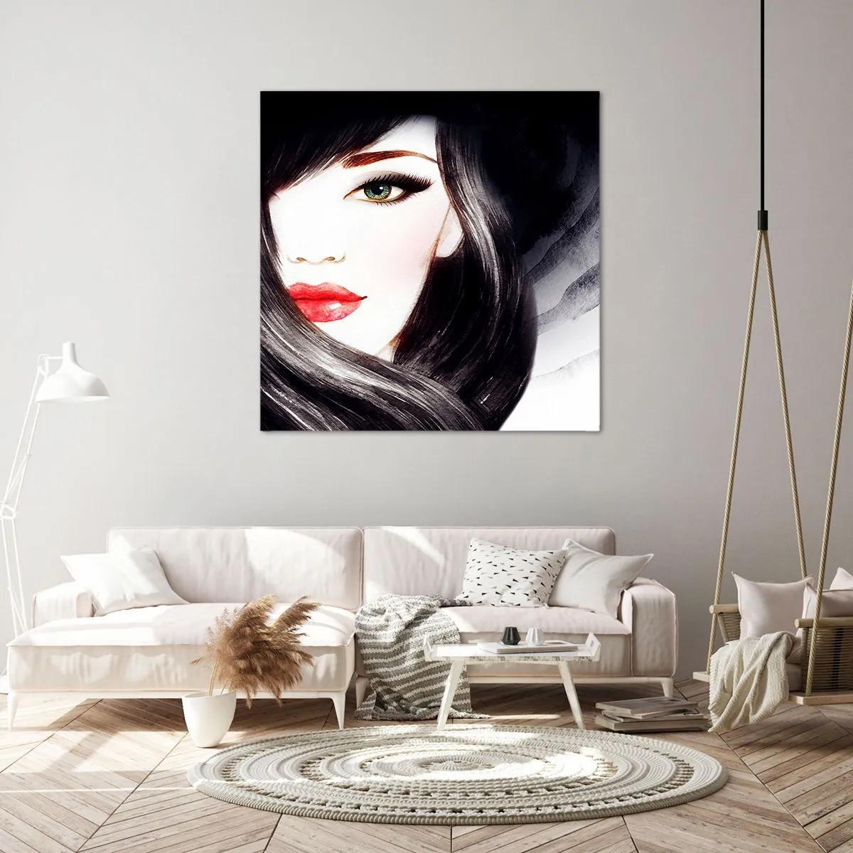 Cuadro sobre lienzo - Impresión de Imagen - Mirada de zafiro - 40x40 cm