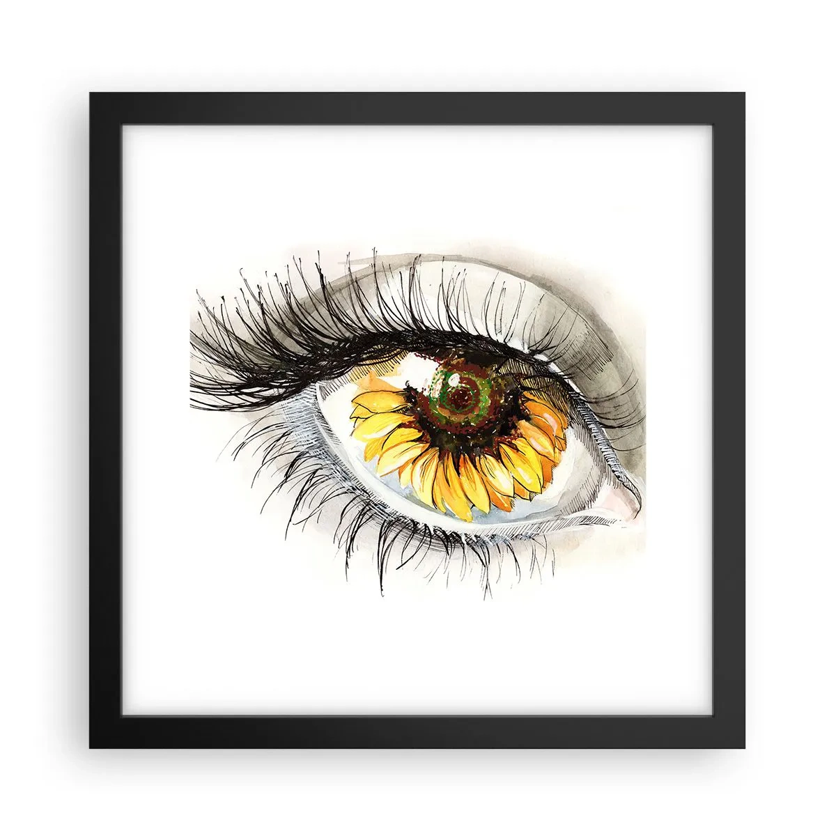 Póster en marco negro - Un aspecto tan caluroso como el verano - 30x30 cm