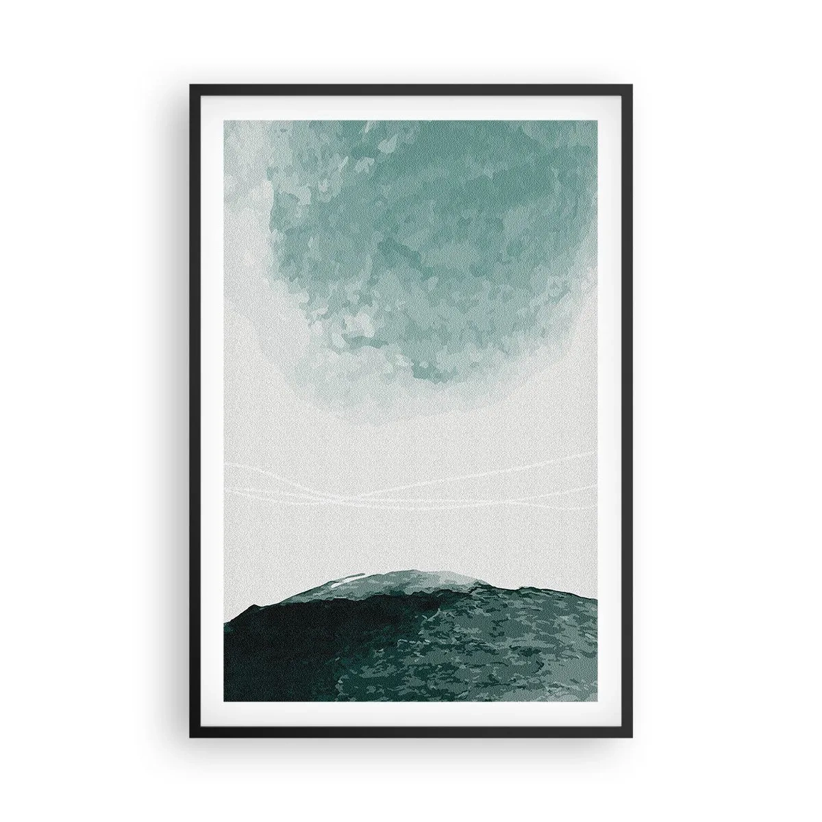 Póster en marco negro - Un encuentro con la niebla - 61x91 cm