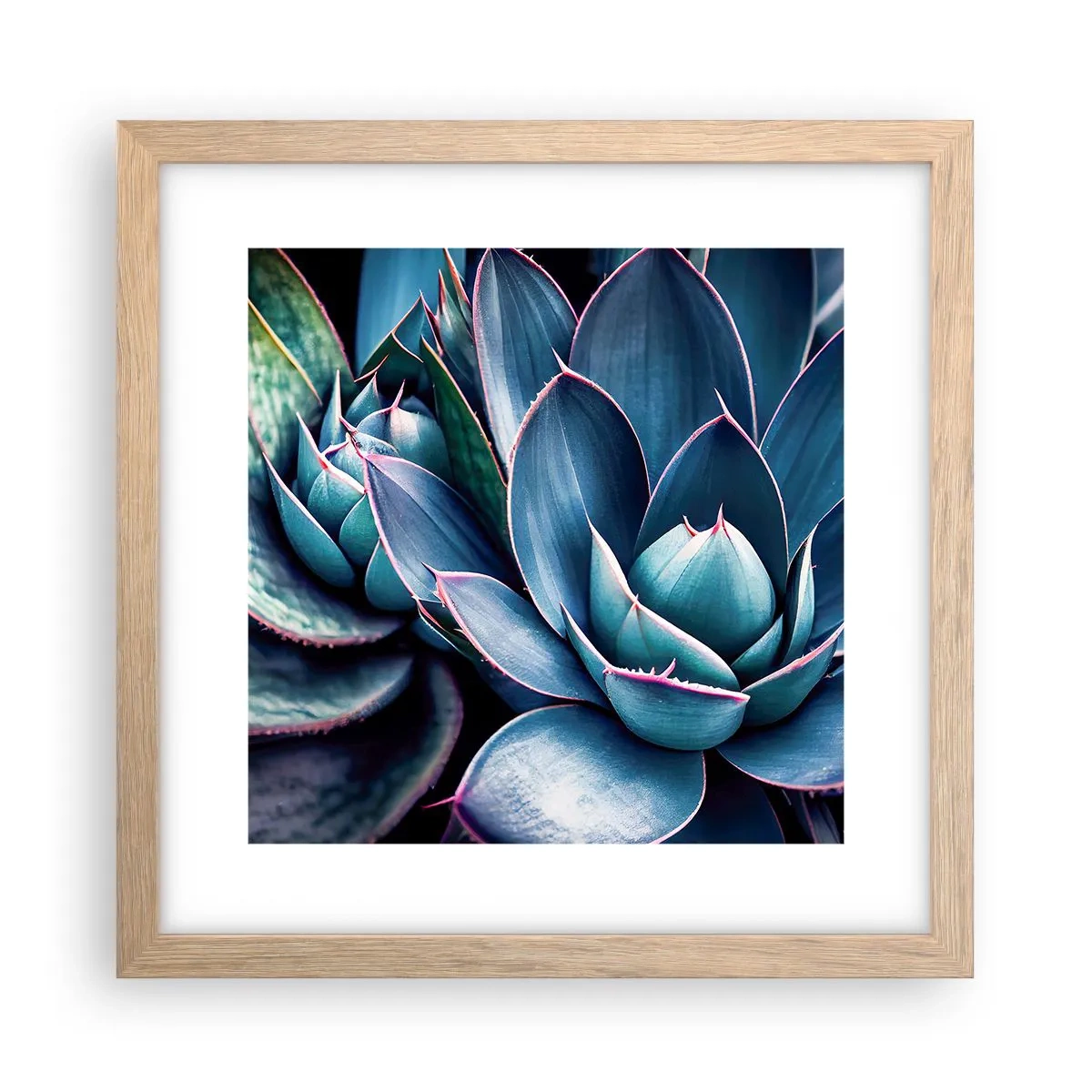 Póster en marco roble claro - Fuerza vital - 30x30 cm