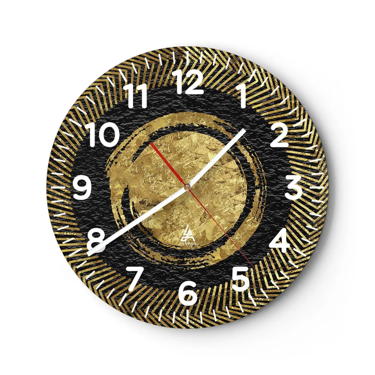 Reloj de pared - Reloj de vidrio - Composición glamour - 40x40 cm