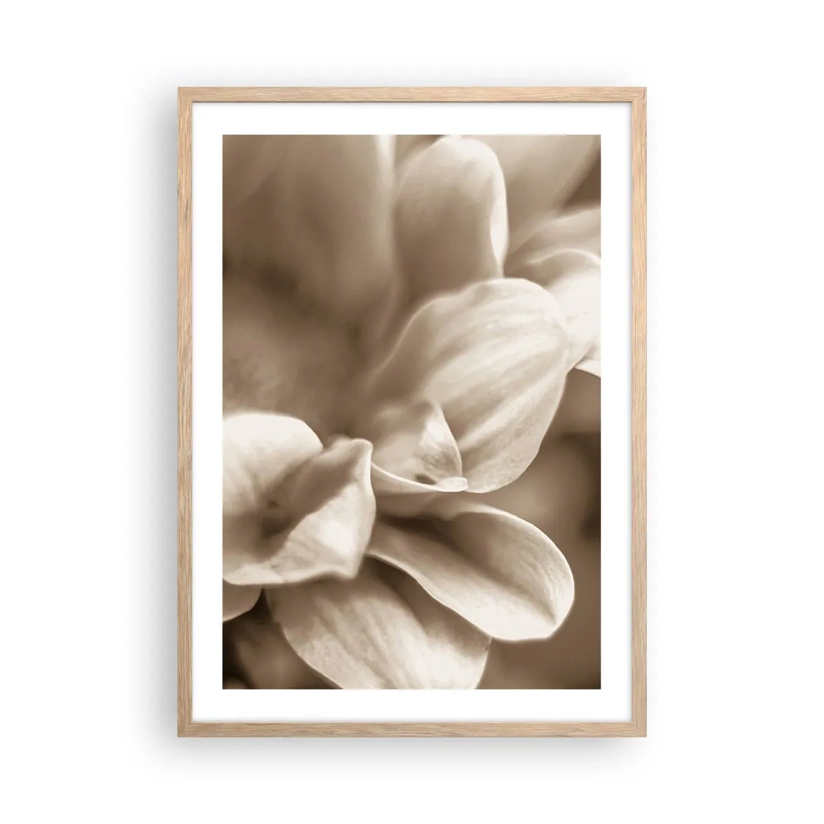 Póster en marco roble claro - Suave como una sonrisa - 50x70 cm