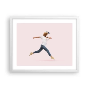 Póster en marco blanco - Una pizca de absurdez - 50x40 cm