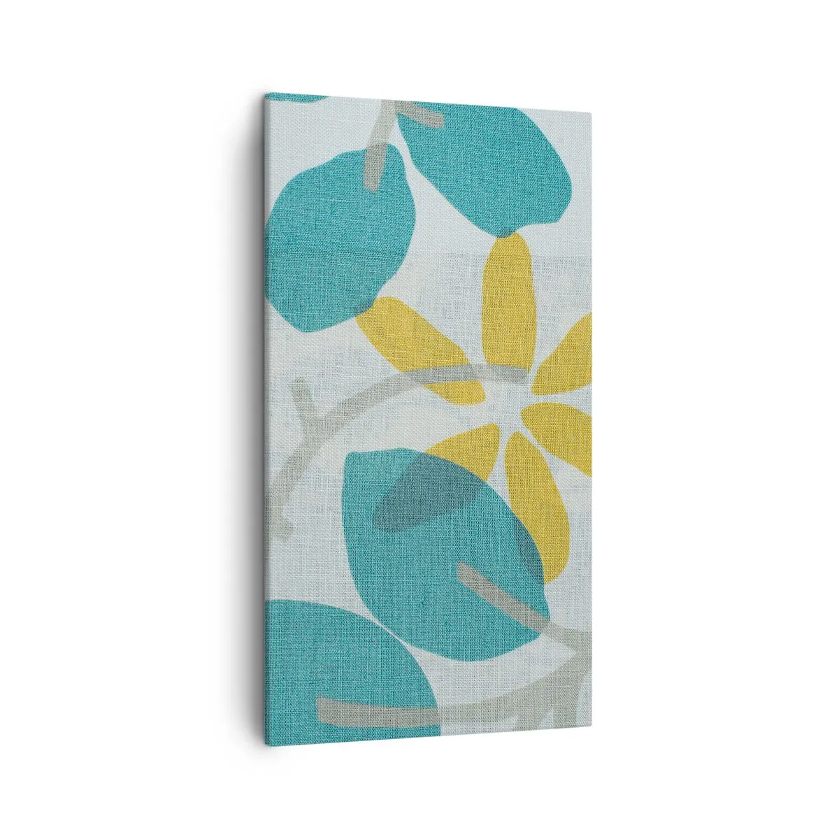 Cuadro sobre lienzo - Impresión de Imagen - Entre hojas azules - 45x80 cm