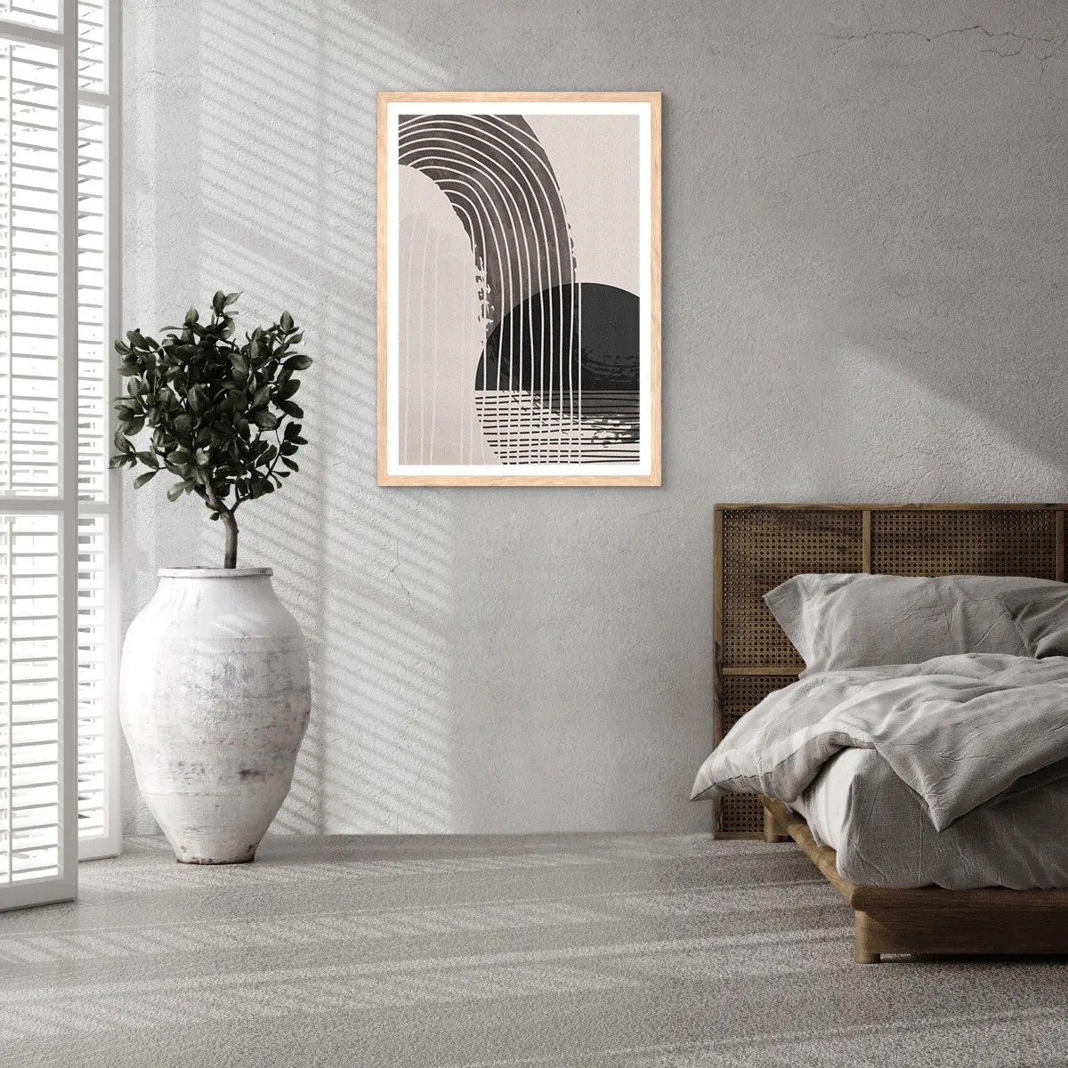 Póster en marco roble claro - Ida y vuelta - 61x91 cm