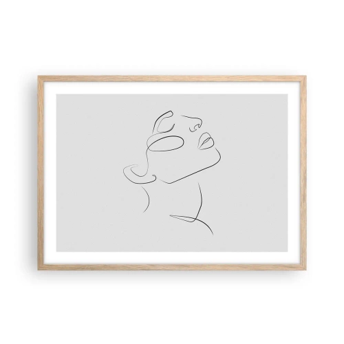 Póster en marco roble claro - Meandros de un sueño - 70x50 cm