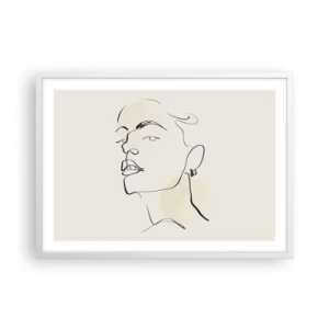 Póster en marco blanco - Una mirada orgullosa - 70x50 cm