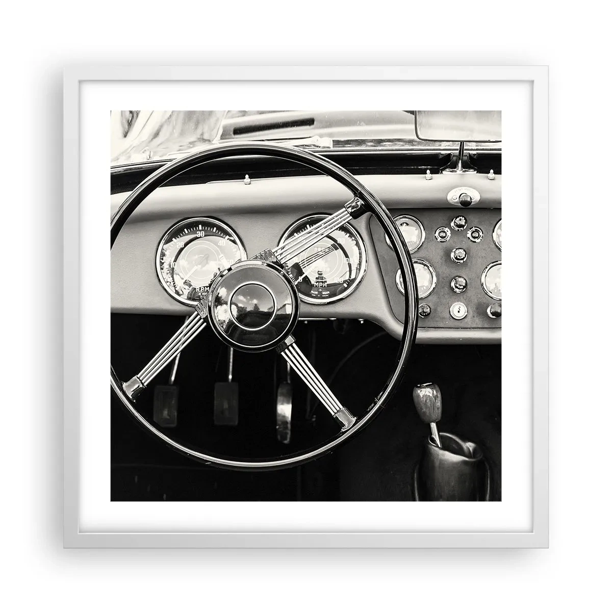 Póster en marco blanco - El sueño de un coleccionista - 50x50 cm