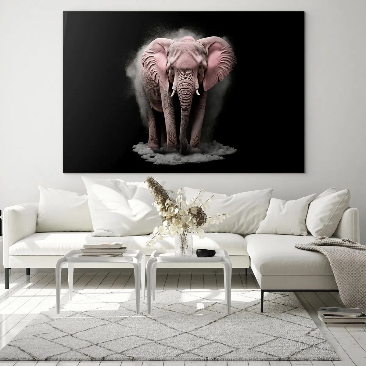 Cuadro sobre vidrio - Impresiones sobre Vidrio - El rey rosado de oriente - 70x50 cm