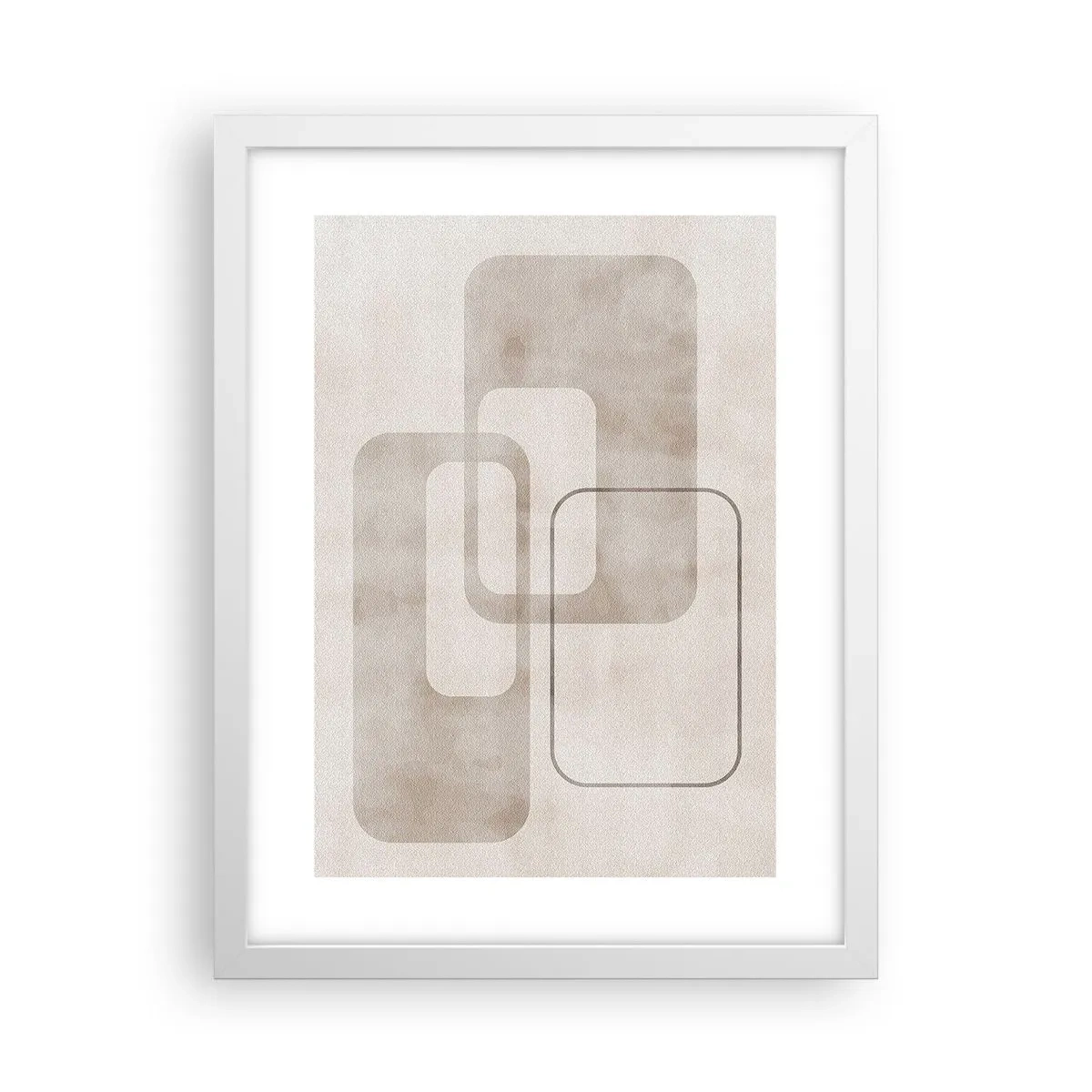 Póster en marco blanco - Fuga geométrica - 30x40 cm