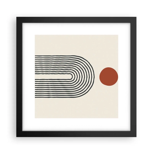 Póster en marco negro - Magnetismo de formas y colores - 30x30 cm