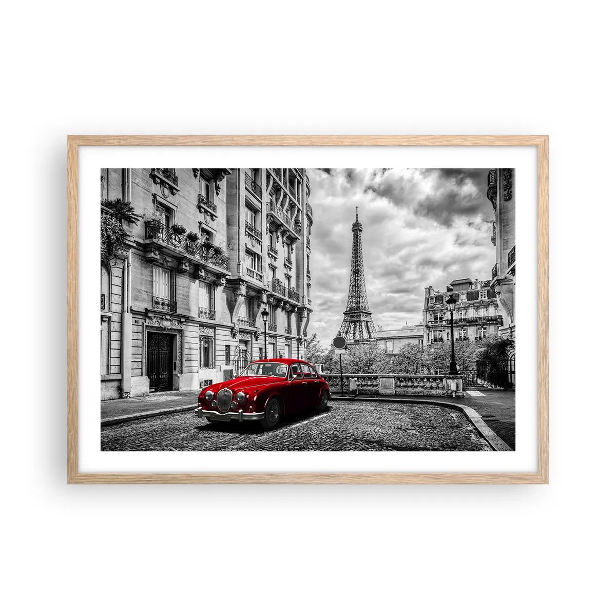Póster en marco roble claro - Un depredador en la ciudad - 70x50 cm