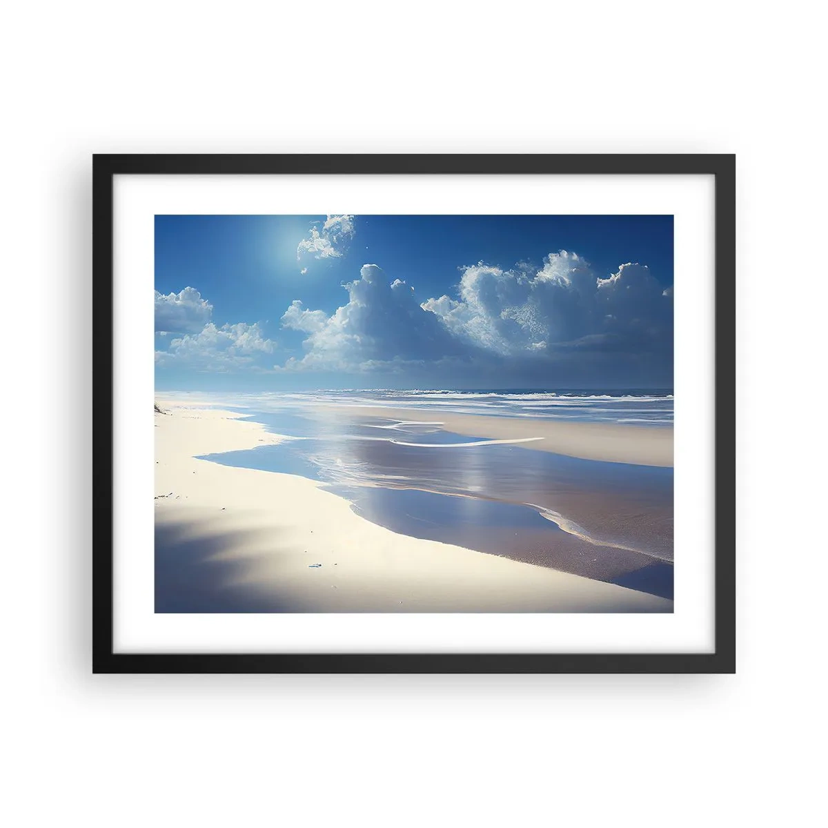 Póster en marco negro - Vacaciones en el paraíso - 50x40 cm