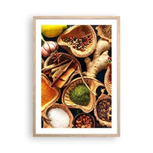 Póster en marco roble claro - Toma lo que quieras - 50x70 cm