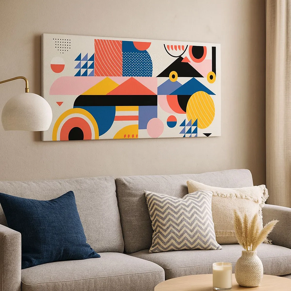 Cuadro sobre lienzo - Impresión de Imagen - Composición: juegos - 100x40 cm