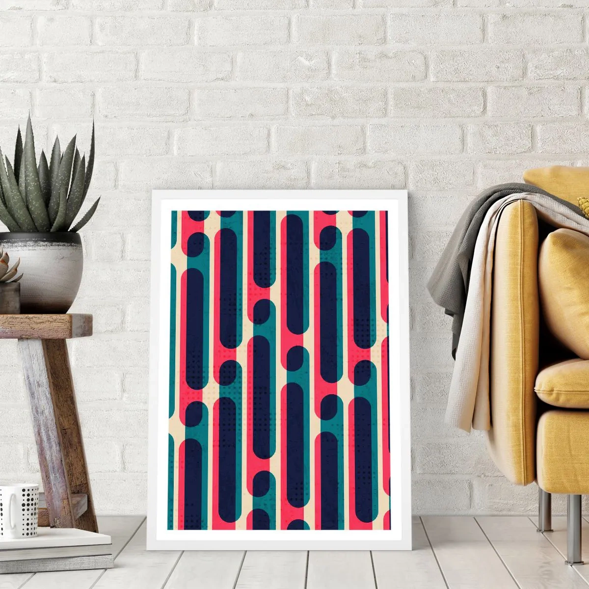 Póster en marco blanco - Profundidad y relieve - 50x70 cm