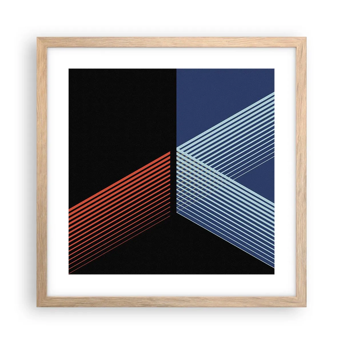 Póster en marco roble claro - La rectitud - 40x40 cm