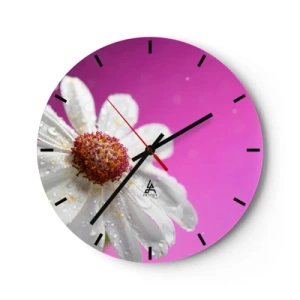 Reloj de pared - Reloj de vidrio - Modesto en su belleza - 40x40 cm