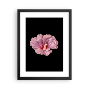 Póster en marco negro - Directo al corazón - 30x40 cm