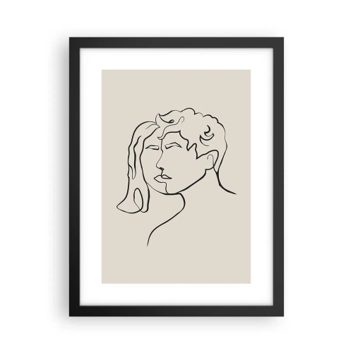 Póster en marco negro - Y se convirtieron en uno - 30x40 cm