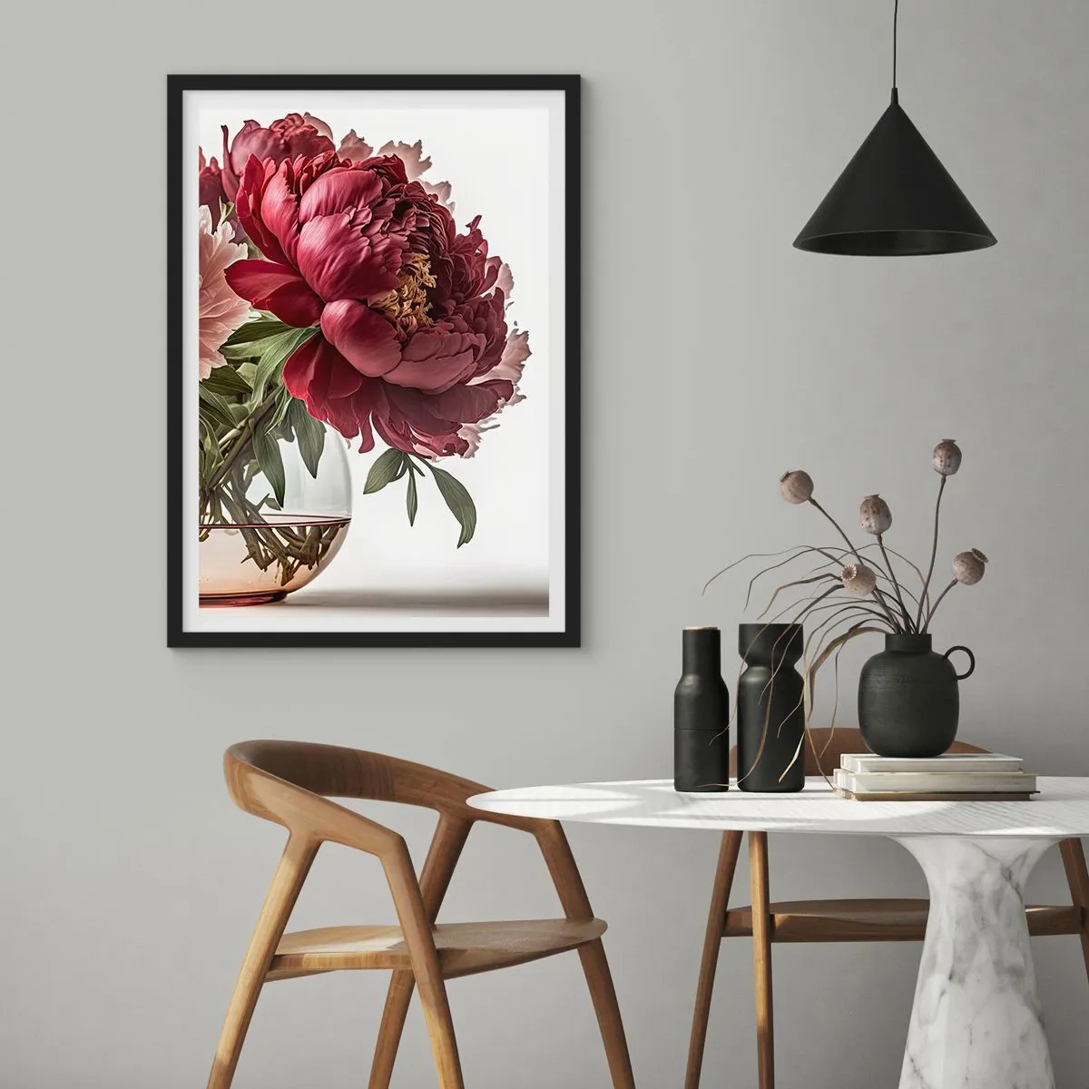 Póster en marco negro - En plena floración de la belleza - 50x70 cm