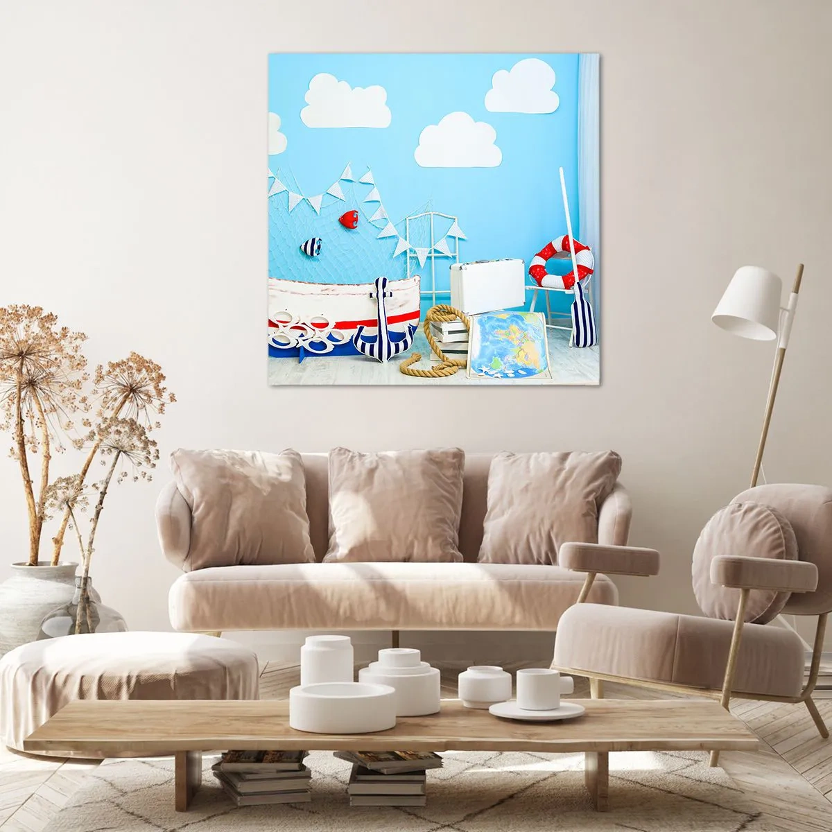 Cuadro sobre lienzo - Impresión de Imagen - El ansia de aventura de un niño - 30x30 cm