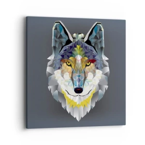 Cuadro sobre lienzo - Impresión de Imagen - Habla del lobo si lo ves - 40x40 cm