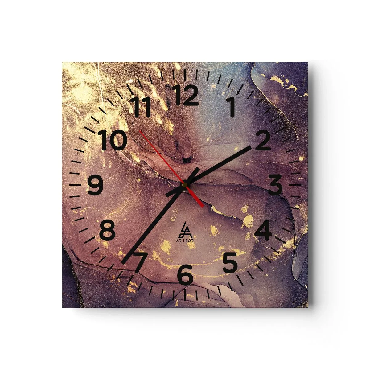 Reloj de pared - Reloj de vidrio - Materia y espíritu - 30x30 cm