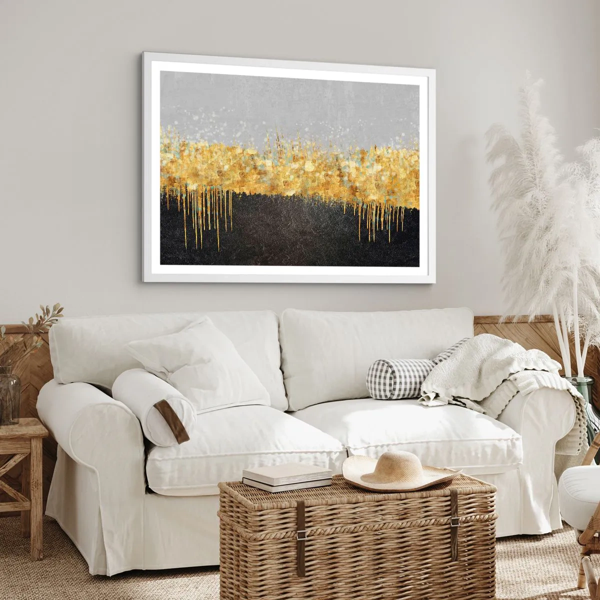Póster en marco blanco - Hacia arriba y hacia abajo - 91x61 cm