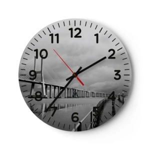 Reloj de pared - Reloj de vidrio - A cada uno lo suyo - 30x30 cm