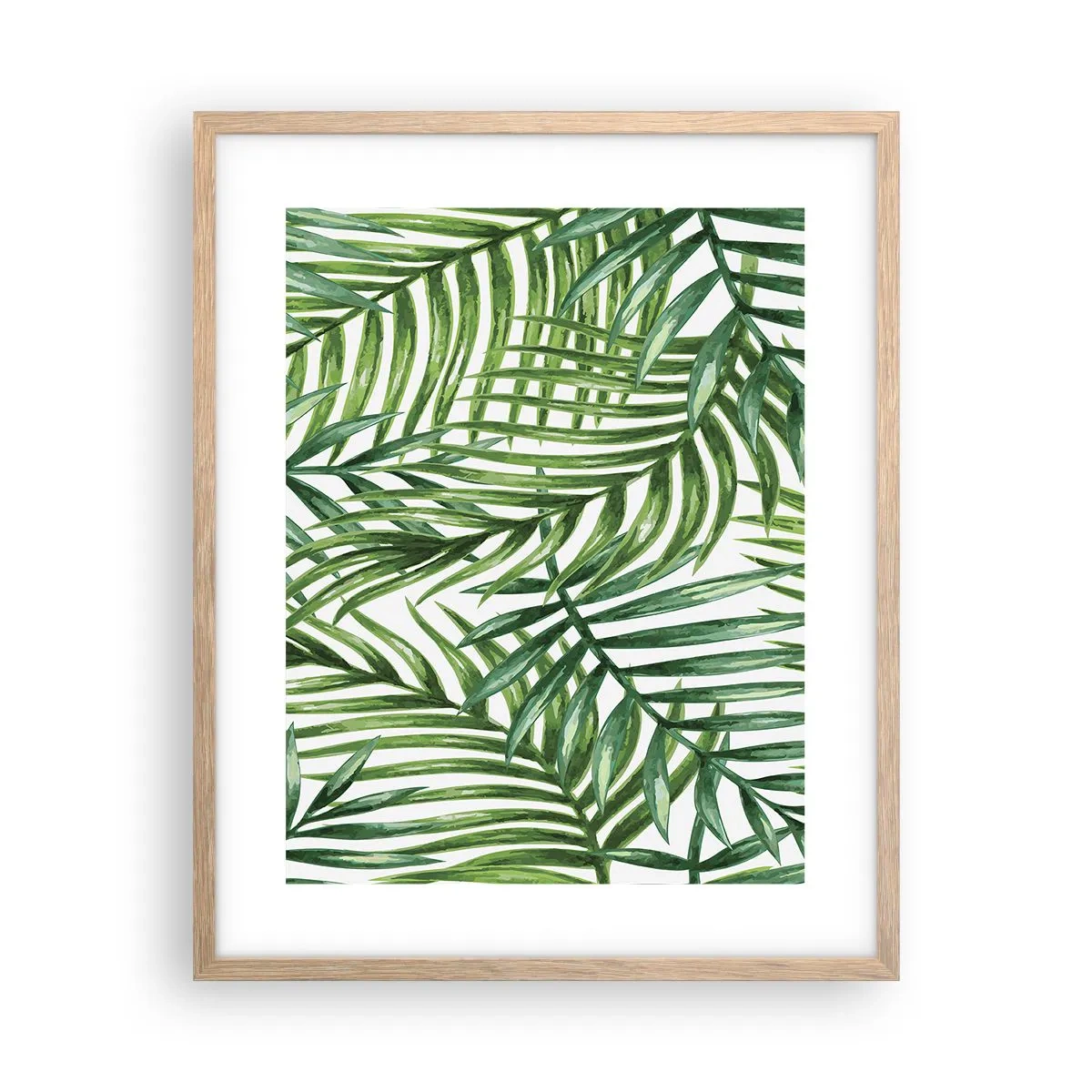 Póster en marco roble claro - Bajo el verde - 40x50 cm