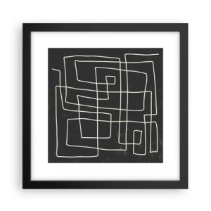 Póster en marco negro - No es tan sencillo - 30x30 cm